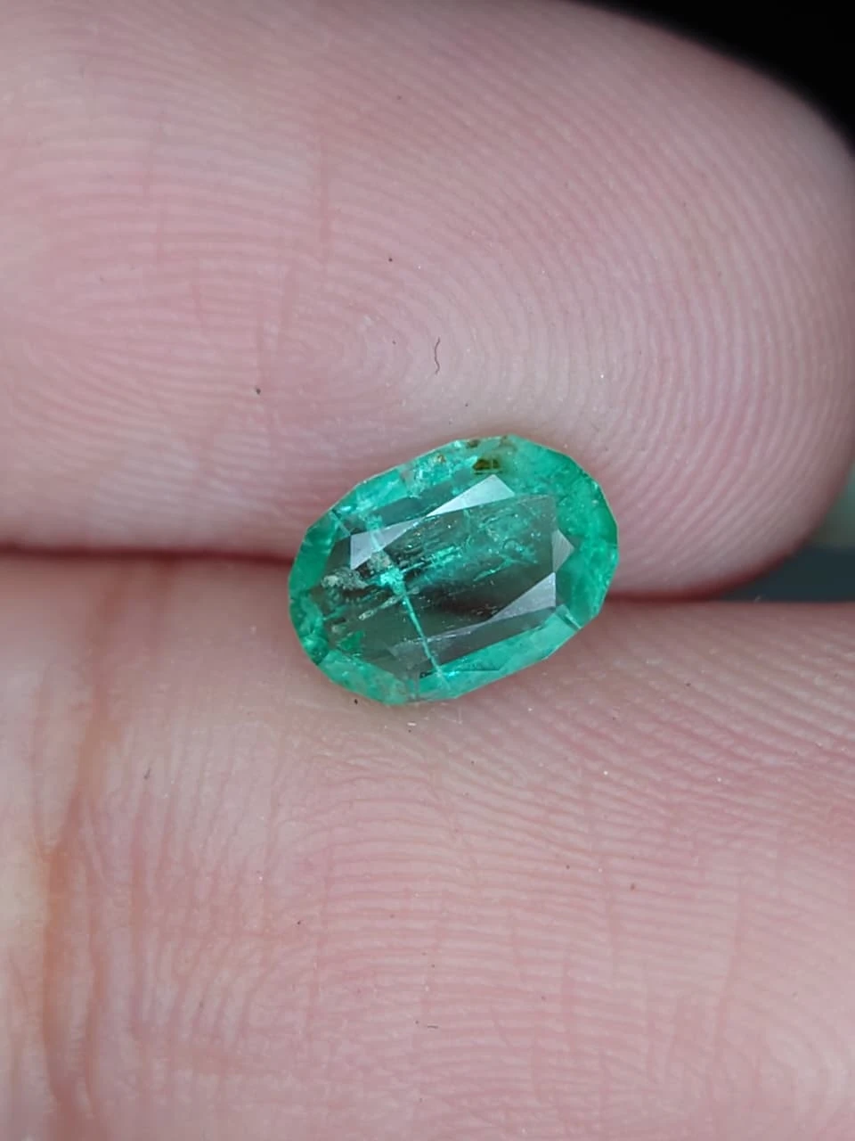 0.68ct Natural Oval Faceted Panjshir Emerald from Afghanistan — view 3